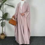 Open Front Abaya Muslim Out Kaftan Loose Long Sleeve Maxi Length Dress ,Women Jilbabs Cardigan Coat And Sleeveless Inner Dress - الصورة 3