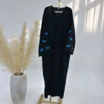 Open Abaya Women Muslim Dress 2026 Eid Mubarak Ramadan Jilbab Kebaya Embroidery Abayas Islam Clothing Kaftan Robe Hijab Dresses - Image 5