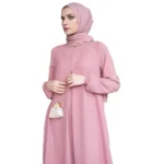 ⁦Abaya Women Modest Dress Muslim Vestidos Abayas Dubai Saudi Robe Long Dresses Arabic Morocco A Line Jalabiya Eid Ramadan Kaftan⁩ - الصورة ⁦5⁩