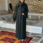 Eid Women Front Open Cardigan Burqa Dubai Kimono Robe Button Abayas Jalabiya Muslim Dress Ramadan Kaftan Islam Clothing Arab New - Image 2