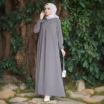 ⁦Abaya Women Modest Dress Muslim Vestidos Abayas Dubai Saudi Robe Long Dresses Arabic Morocco A Line Jalabiya Eid Ramadan Kaftan⁩ - الصورة ⁦2⁩