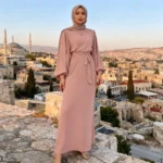 Eid Women Muslim Dress Morocco Abaya Kaftans Casual Evening Dresses Puff Sleeve Woman Turkey Islam Long Robe Femme Vestidos