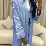Ramadan Arab Long Robe Muslim Abaya for Women Party Dresses Bow Jalabiya Morocco Saudi Vestidos Dubai Kaftan Islam Eid Abayas - Image 2