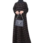 Dress Abaya Women Dresses Kaftan Eid Muslim Modest Vestidos Plaid Print Saudi Long Robe Jalabiya Ramadan Morocco Dubai Abayas - Image 5