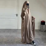 Ramadan Eid hooded abaya women prayer garment Muslim loose long dress abayas Dubai Turkey Islamic clothes Coszei - Image 2