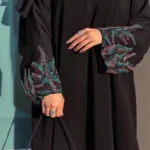 Wholesale Modest Abaya Dress Muslim Women Luxury Floral Embroidery Sleeves Dress Long Eid Turkey Dubai Abaya Style Cardigan - Image 3