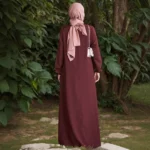 ⁦Abaya Women Modest Dress Muslim Vestidos Abayas Dubai Saudi Robe Long Dresses Arabic Morocco A Line Jalabiya Eid Ramadan Kaftan⁩ - الصورة ⁦3⁩